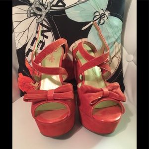 Seychelles suede and leather platform sandals